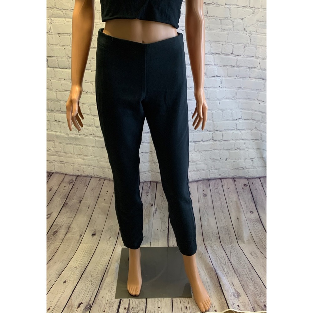 H & M size 6 blue High Waist Navy Blue Slim Fit Pants w/Side Zipper